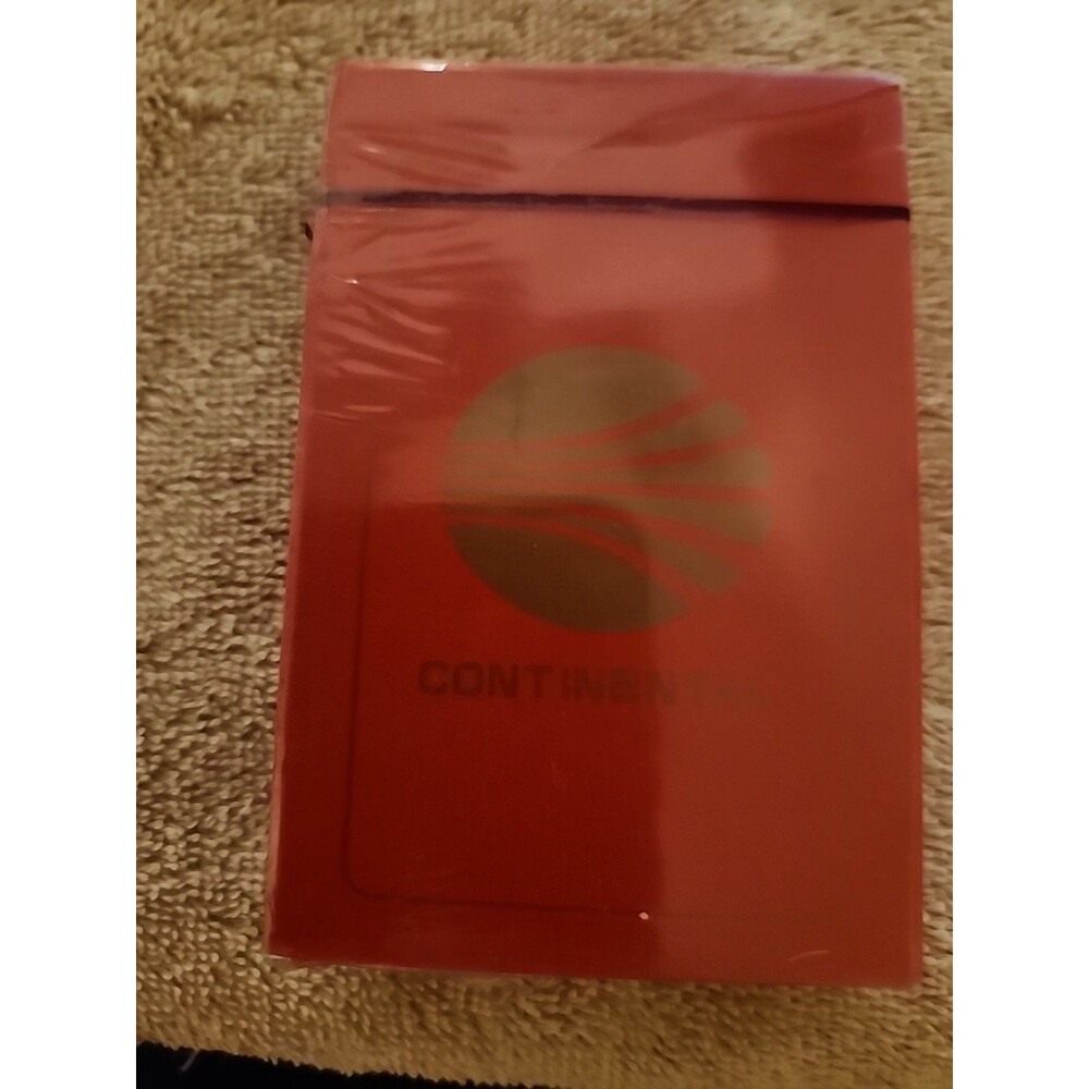 Vintage Continental Airlines Playing Cards - Sealed in Plastic Never opened.